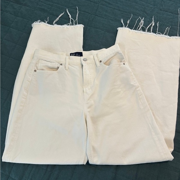 GAP White Flare Wide-Leg Jeans High-Waisted - Picture 3 of 4